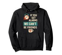 Sleep Humor Anti Morning Anti Alarm Clock Night Owl Pullover Hoodie