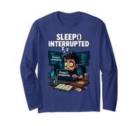 Sleep Interrupted Programmer Meme Funny Long Sleeve T-Shirt