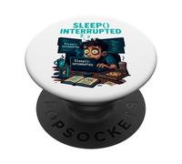 Sleep Interrupted Programmer Meme Funny PopSockets Adhesive PopGrip