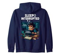 Sleep Interrupted Programmer Meme Funny Zip Hoodie
