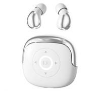 Sleep Invisible Ear Buds Earbuds for Side Sleeper,Mini Small Hidden Tiny Earbuds with Remote Control, Noise Blocking Sleep Headphones Video Scrolling Page Turner Bluetooth Earphones (White)