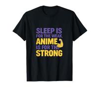 Sleep Is For The Weak Anime Muscle Power Graphic T-Shirt