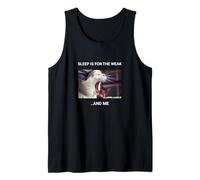 Sleep Is For The Weak Funny Cat Meme Tank Top