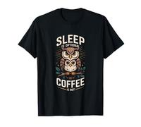 Sleep is Optional Coffee is Not Owl Lover Night Shift T-Shirt