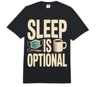 Sleep is Optional Night Shift Nurse Coffee Comfort Colors Adult Heavyweight T-Shirt