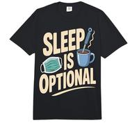 Sleep is Optional Night Shift Nurse Coffee Comfort Colors Adult Heavyweight T-Shirt
