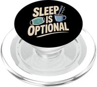 Sleep Is Optional Night Shift Nurse Coffee PopSockets PopGrip for MagSafe