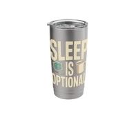 Sleep is Optional Night Shift Nurse Coffee Stainless Steel Insulated Tumbler