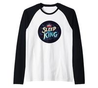 Sleep King with Crown Costume for Kingdom Lovers Raglan Baseball Tee