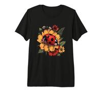 Sleep Ladybug Floral Cute Ladybug Sleeping Sleepy Ladybug Premium T-Shirt