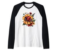 Sleep Ladybug Floral Cute Ladybug Sleeping Sleepy Ladybug Raglan Baseball Tee