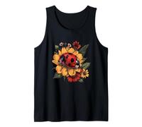 Sleep Ladybug Floral Cute Ladybug Sleeping Sleepy Ladybug Tank Top