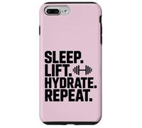 Sleep Lift Hydrate Repeat Motivational Life Quote Gym Case for iPhone 7 Plus/8 Plus