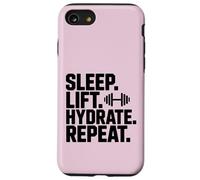 Sleep Lift Hydrate Repeat Motivational Life Quote Gym Case for iPhone SE (2020) / 7/8