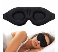 Sleep Mask 100% Blackout, Perfect Sleeping Mask for Side Sleepers, 3D Ultra Soft Comfortable Eye Masks for Sleeping Women & Men with Adjustable Strap, Blindfold for Travel & Sleep, Black.