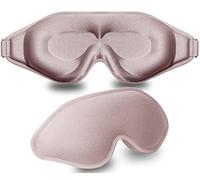 Sleep Mask, 3D Deep Contoured Eye Covers for Sleeping, 99% Block Out Light Eye Mask, Zero Eye Pressure Cup Blindfold for Men Women, with Adjustable Strap for Sleeping, Yoga, Traveling (Pink)