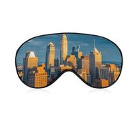 Sleep Mask A Busy Town in The City Sleep Eye Mask with Adjustable Strap Blindfold Travel Eye Shade Cover Eyemask Eye Cover Soft Eyeshade Patches for Sleeping Yoga