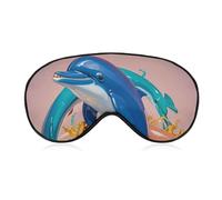 Sleep Mask Abstract Animal Dolphin Sleep Eye Mask with Adjustable Strap Blindfold Travel Eye Shade Cover Eyemask Eye Cover Soft Eyeshade Patches for Sleeping Yoga