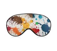 Sleep Mask Abstract Paint Splashes Light Blocking Sleeping Eye Mask, Eye Cover with Adjustable Strap Eye Sleep Shade Cover