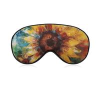 Sleep Mask Abstract Sunflower Multicolor Light Blocking Sleeping Eye Mask, Eye Cover with Adjustable Strap Eye Sleep Shade Cover