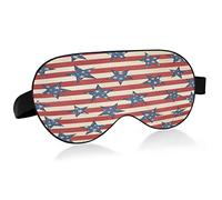 Sleep Mask American Flag Stars Night Eye Shade Cover Soft Comfort Blindfold Blockout Light Adjustable Strap for Men Women