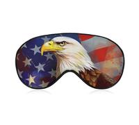 Sleep Mask American USA Flag Eagle Art Sleep Eye Mask with Adjustable Strap Blindfold Travel Eye Shade Cover Eyemask Eye Cover Soft Eyeshade Patches for Sleeping Yoga
