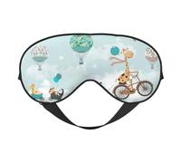 Sleep Mask, Animals Riding Across The Sky Eye Masks for Sleep, Sleep Masks for Women and Men, Blackout Eye Covers for Travel/Sleeping