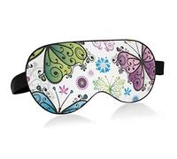 Sleep Mask Art Butterfly Night Eye Shade Cover Soft Comfort Blindfold Blockout Light Adjustable Strap for Men Women