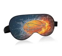 Sleep Mask Basketball in Fire and Water Night Eye Shade Cover Soft Comfort Blindfold Blockout Light Adjustable Strap for Men Women