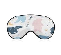 Sleep Mask Bear for Light Blocking,Eye Mask for Women Men Side Sleeper,Puffiness Dry Eyes Headache,Adjustable Strap
