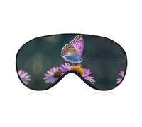 Sleep Mask Beautiful Purple Butterfly Light Blocking Sleeping Eye Mask, Eye Cover with Adjustable Strap Eye Sleep Shade Cover