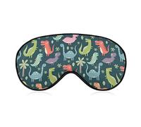 Sleep Mask Blackout Eye Mask for Men Women Compatible with Cute Cartoon Dinosaurs Sleeping Mask, Comfortable Soft Sleeping Blindfold for Meditation Travel