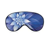 Sleep Mask Blue Abstract Flowers Light Blocking Sleeping Eye Mask, Eye Cover with Adjustable Strap Eye Sleep Shade Cover