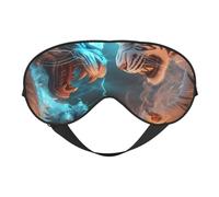 Sleep Mask, Blue Dragon and White Tiger Eye Masks for Sleep, Sleep Masks for Women and Men, Blackout Eye Covers for Travel/Sleeping