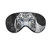Sleep Mask Blue Eyed Tiger Sleep Eye Mask with Adjustable Strap Blindfold Travel Eye Shade Cover Eyemask Eye Cover Soft Eyeshade Patches for Sleeping Yoga