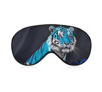 Sleep Mask Blue Rose Tiger Sleep Eye Mask with Adjustable Strap Blindfold Travel Eye Shade Cover Eyemask Eye Cover Soft Eyeshade Patches for Sleeping Yoga