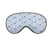 Sleep Mask Blue Star for Light Blocking,Eye Mask for Women Men Side Sleeper,Puffiness Dry Eyes Headache,Adjustable Strap
