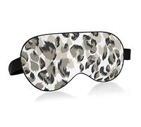 Sleep Mask Brown Leopard Print Night Eye Shade Cover Soft Comfort Blindfold Blockout Light Adjustable Strap for Men Women