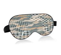 Sleep Mask Camouflage Plaid Pattern Night Eye Shade Cover Soft Comfort Blindfold Blockout Light Adjustable Strap for Men Women