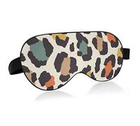 Sleep Mask Colored Leopard Night Eye Shade Cover Soft Comfort Blindfold Blockout Light Adjustable Strap for Men Women