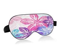 Sleep Mask Colorful Flowers Night Eye Shade Cover Soft Comfort Blindfold Blockout Light Adjustable Strap for Men Women