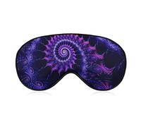 Sleep Mask Compatible with Trippy Purple Tie Dye Blackout Eye Mask for Sleeping with Adjustable Strap, Comfortable Night Blindfold Soft Eye Shades for Women Men Travel Naps