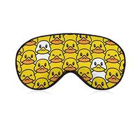 Sleep Mask Compatible with Yellow Rubber Duck Sleeping Eye Mask for Women Men Night Blindfold, Luxury Light Blocking Eye Cover Eye Shade with Adjustable Strap for Travel, Nap, Yoga