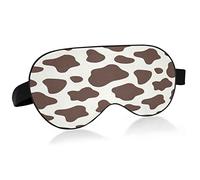 Sleep Mask Cow Pattern Night Eye Shade Cover Soft Comfort Blindfold Blockout Light Adjustable Strap for Men Women