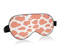 Sleep Mask Cow Texture Pink Night Eye Shade Cover Soft Comfort Blindfold Blockout Light Adjustable Strap for Men Women