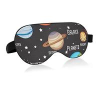 Sleep Mask Cute Childish Solar System Night Eye Shade Cover Soft Comfort Blindfold Blockout Light Adjustable Strap for Men Women