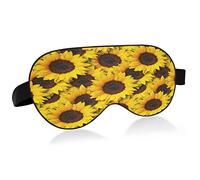 Sleep Mask Cute Sunflowers Night Eye Shade Cover Soft Comfort Blindfold Blockout Light Adjustable Strap for Men Women