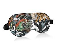 Sleep Mask Dragon Tiger Fight Night Eye Shade Cover Soft Comfort Blindfold Blockout Light Adjustable Strap for Men Women