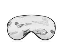 Sleep Mask Eagle White for Light Blocking,Eye Mask for Women Men Side Sleeper,Puffiness Dry Eyes Headache,Adjustable Strap