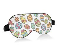 Sleep Mask Easter Eggs Colorful Night Eye Shade Cover Soft Comfort Blindfold Blockout Light Adjustable Strap for Men Women